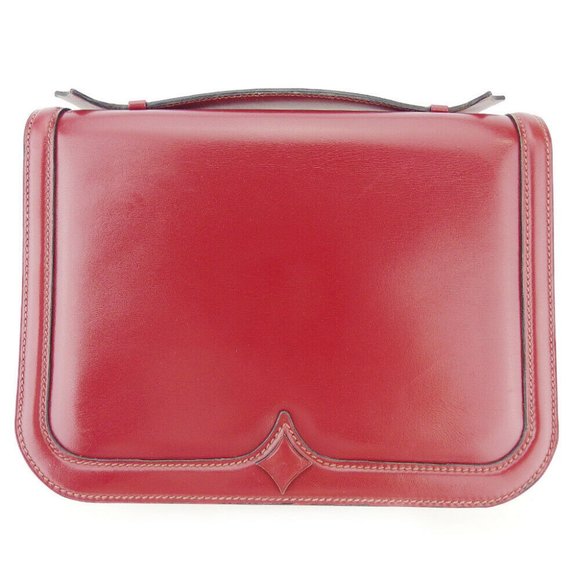 Dior handbag Bordeaux leather Auth USED T17079 - Picture 1 of 9